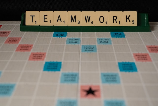 Teamwork scrabble board